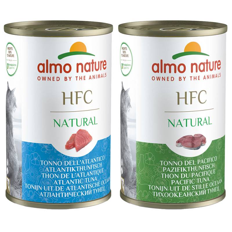 Sparpaket Almo Nature HFC Natural 12 x 140 g - Mixpaket (Atlantikthunfisch und Pazifikthunfisch) von Almo Nature HFC