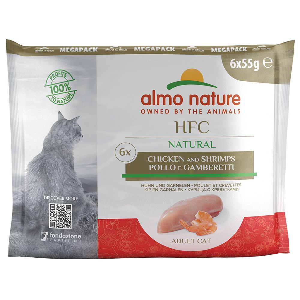 Sparpaket Almo Nature HFC Natural Pouch 12 x 55 g  - Hühnerfilet mit Käse von Almo Nature HFC