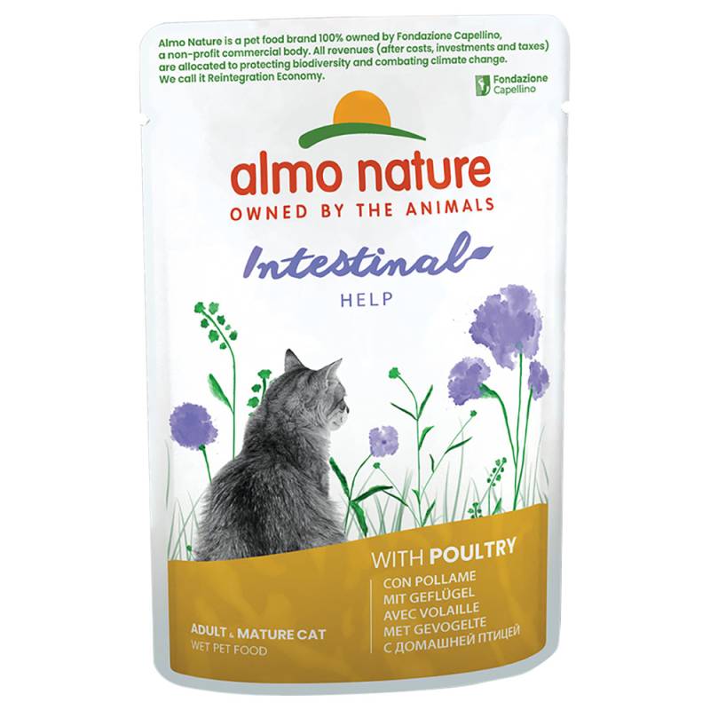 12 + 6 gratis! 18 x 70 g Almo Nature Holistic - Intestinal Help Geflügel von Almo Nature Holistic