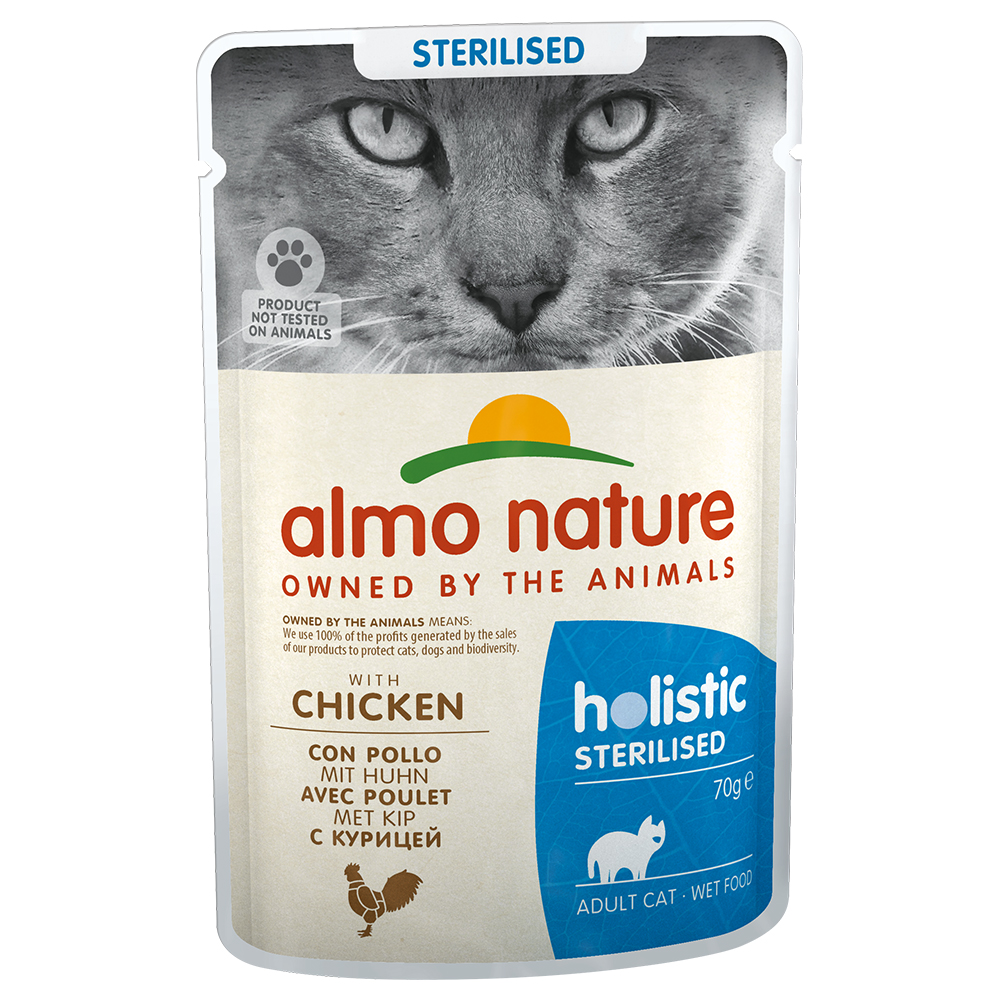 12 + 6 gratis! 18 x 70 g Almo Nature Holistic - Sterilised Huhn 12 + 6 gratis! 18 x 70 g Almo Nature Holistic - Sterilised Huhn von Almo Nature Holistic