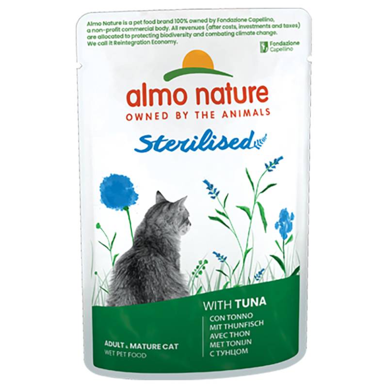 12 + 6 gratis! 18 x 70 g Almo Nature Holistic - Sterilised Thunfisch von Almo Nature Holistic