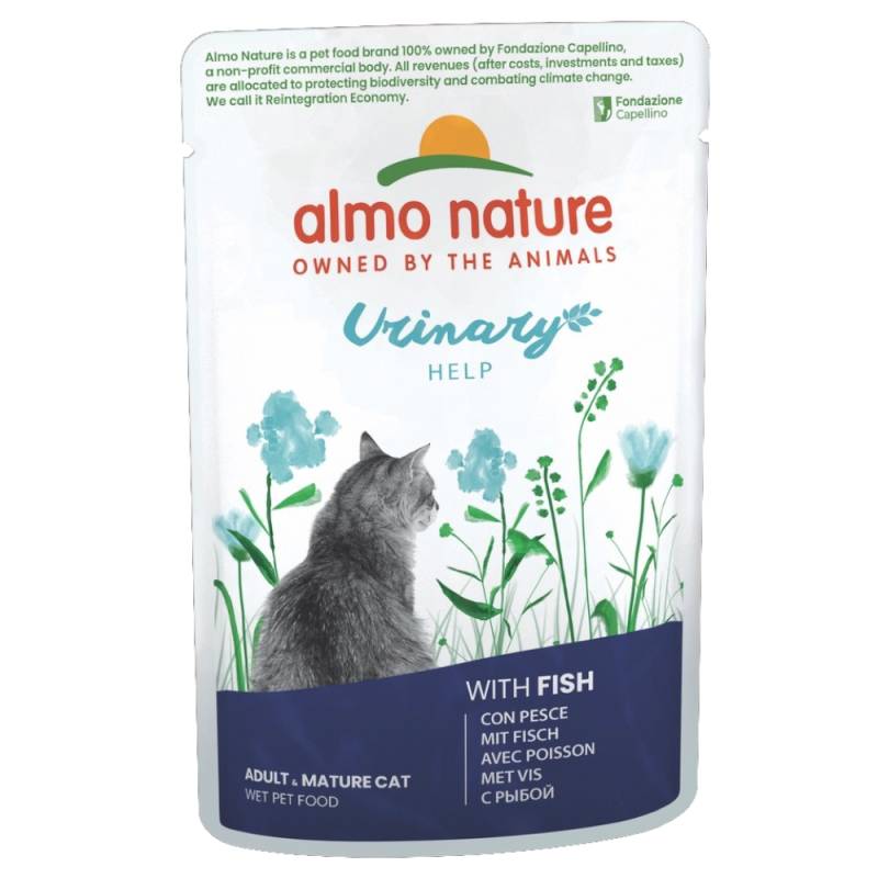 12 + 6 gratis! 18 x 70 g Almo Nature Holistic - Urinary Help Fisch von Almo Nature Holistic