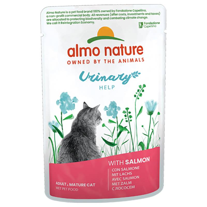 12 + 6 gratis! 18 x 70 g Almo Nature Holistic - Urinary Help Lachs von Almo Nature Holistic