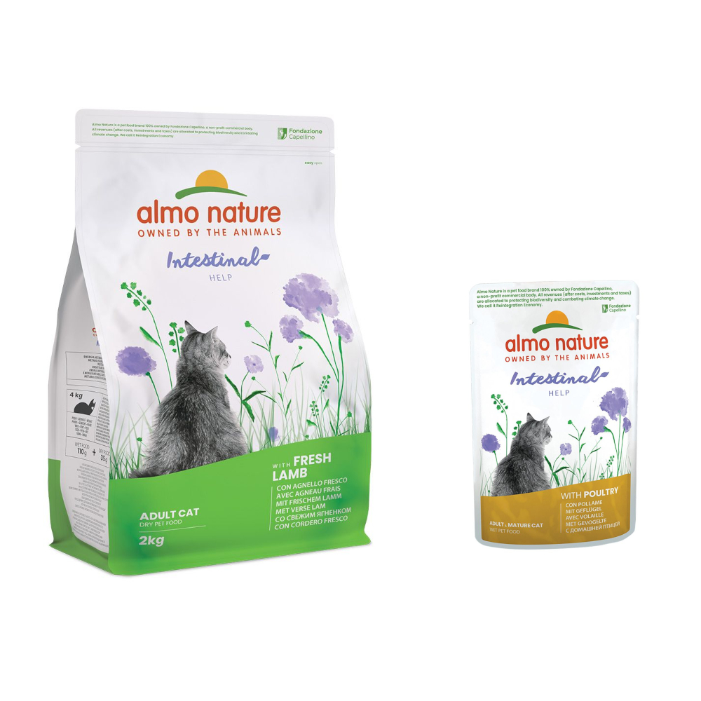 2 kg Almo Nature Functional Intestinal Help + 6 x 70 g mit Geflügel zum Sonderpreis! - Lamm von Almo Nature Holistic