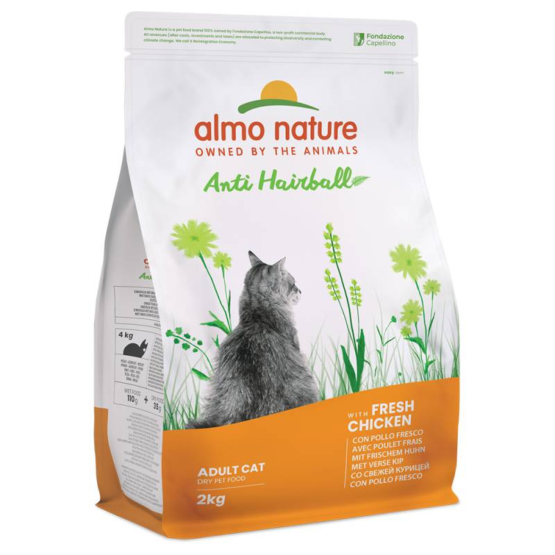 Sparpaket Almo Nature Holistic 2 x Großgebinde - Anti Hairball Huhn & Reis (2 x 2 kg) von Almo Nature Holistic