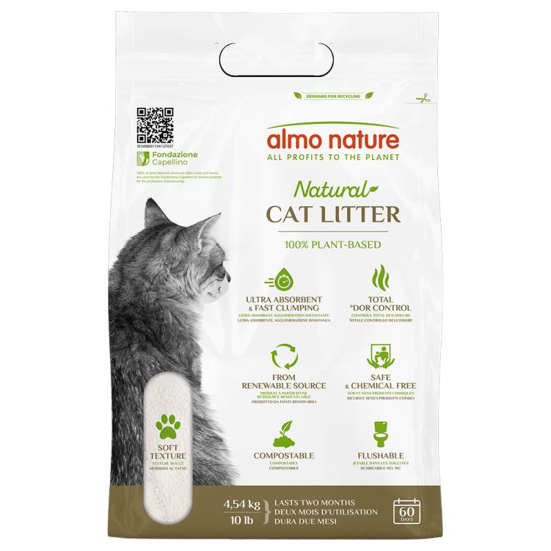 1 + 1 gratis! 2 x Almo Nature Natural Soft - 2 x 4,54 kg von Almo Nature Litter