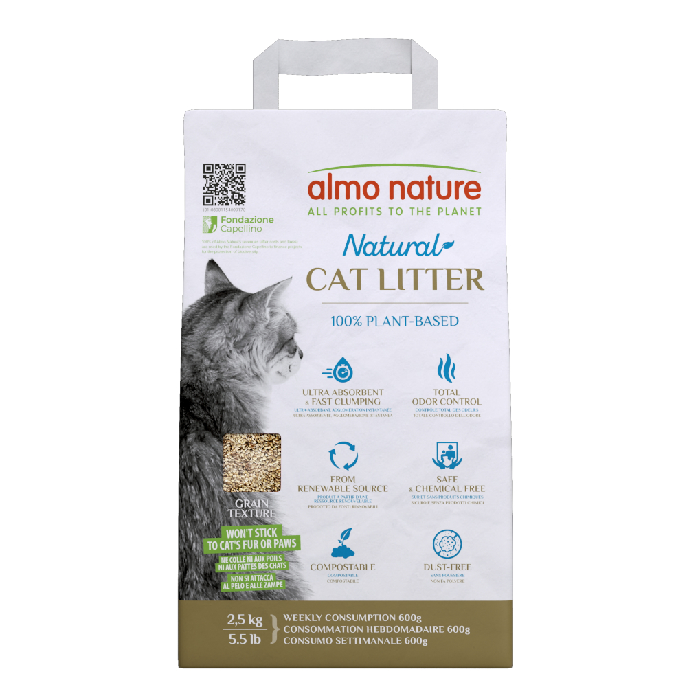 Almo Nature Natural Körnige Katzenstreu - 2,5 kg von Almo Nature Litter