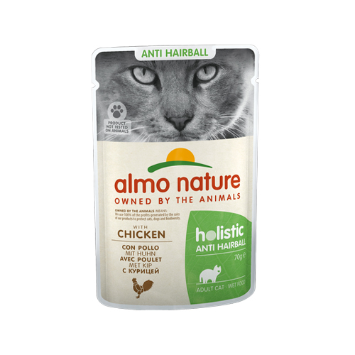 Almo Nature Anti Hairball Katzenfutter - Frischebeutel - Huhn - 30 x 70 g von Almo Nature
