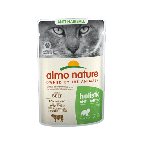 Almo Nature Anti Hairball Katzenfutter - Frischebeutel - Rind - 30 x 70 g von Almo Nature