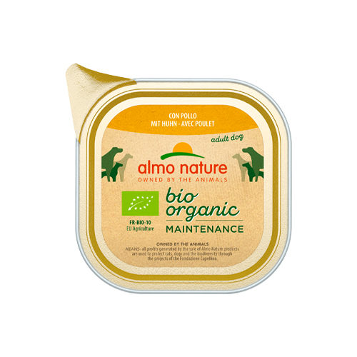 Almo Nature Bio Organic Maintenance Hundefutter - Schälchen - Huhn - 32 x 100 g von Almo Nature