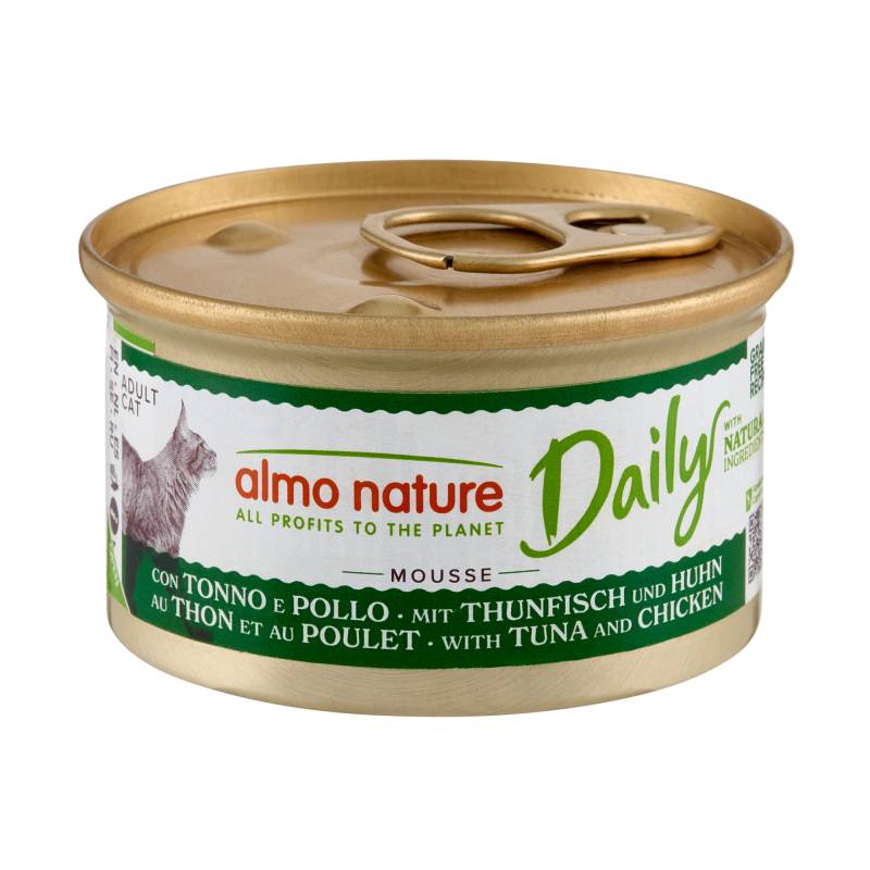 Almo Nature Daily Menu Mousse Katzenfutter - Dosen - Thunfisch & Huhn - 24 x 85 g von Almo Nature