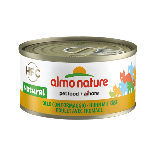 Almo Nature HFC 70 Natural Katzenfutter - Dosen - Huhn & Käse - 24 x 70 g von Almo Nature