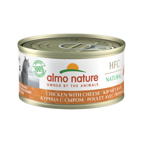 Almo Nature HFC 70 Natural Katzenfutter - Dosen - Huhn & Käse - 24 x 70 g von Almo Nature