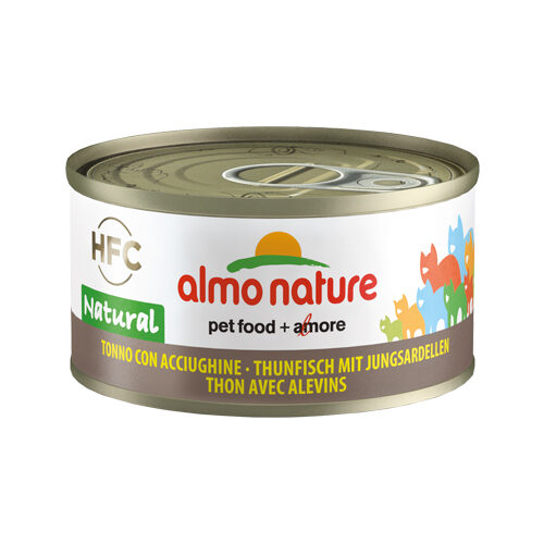 Almo Nature HFC 70 Natural Katzenfutter - Dosen - Thunfisch & Junge Anchovis - 24 x 70 g von Almo Nature