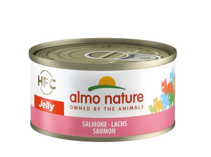Almo Nature HFC Jelly 70g Dose Katzennassfutter 24 x 70 Gramm Lachs