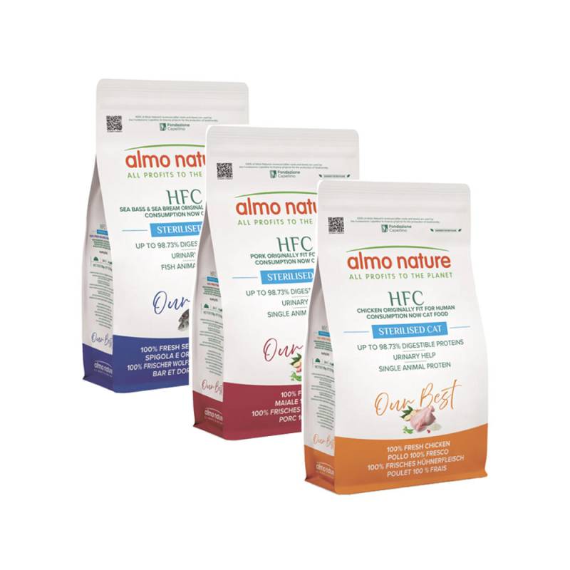 Almo Nature HFC Our Best Katze - Adult Sterilised - Wolfsbarsch & Seebras von Almo Nature