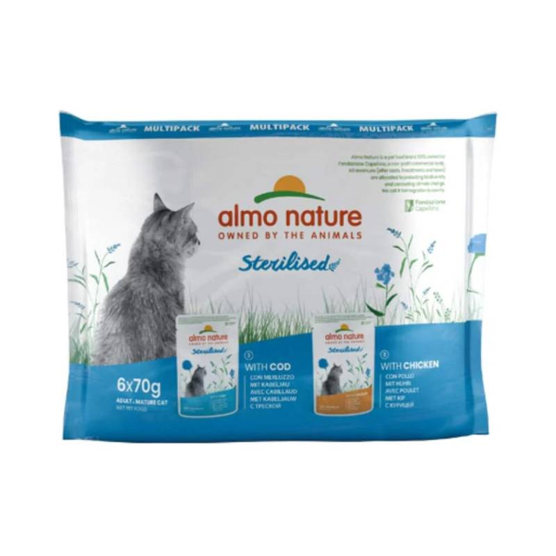 Almo Nature Sterilised - Frischebeutel - Kabeljau und Huhn von Almo Nature