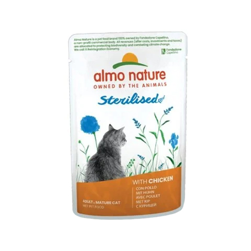 Almo Nature Sterilised Katzenfutter - Frischebeutel - Huhn - 30 x 70 g von Almo Nature