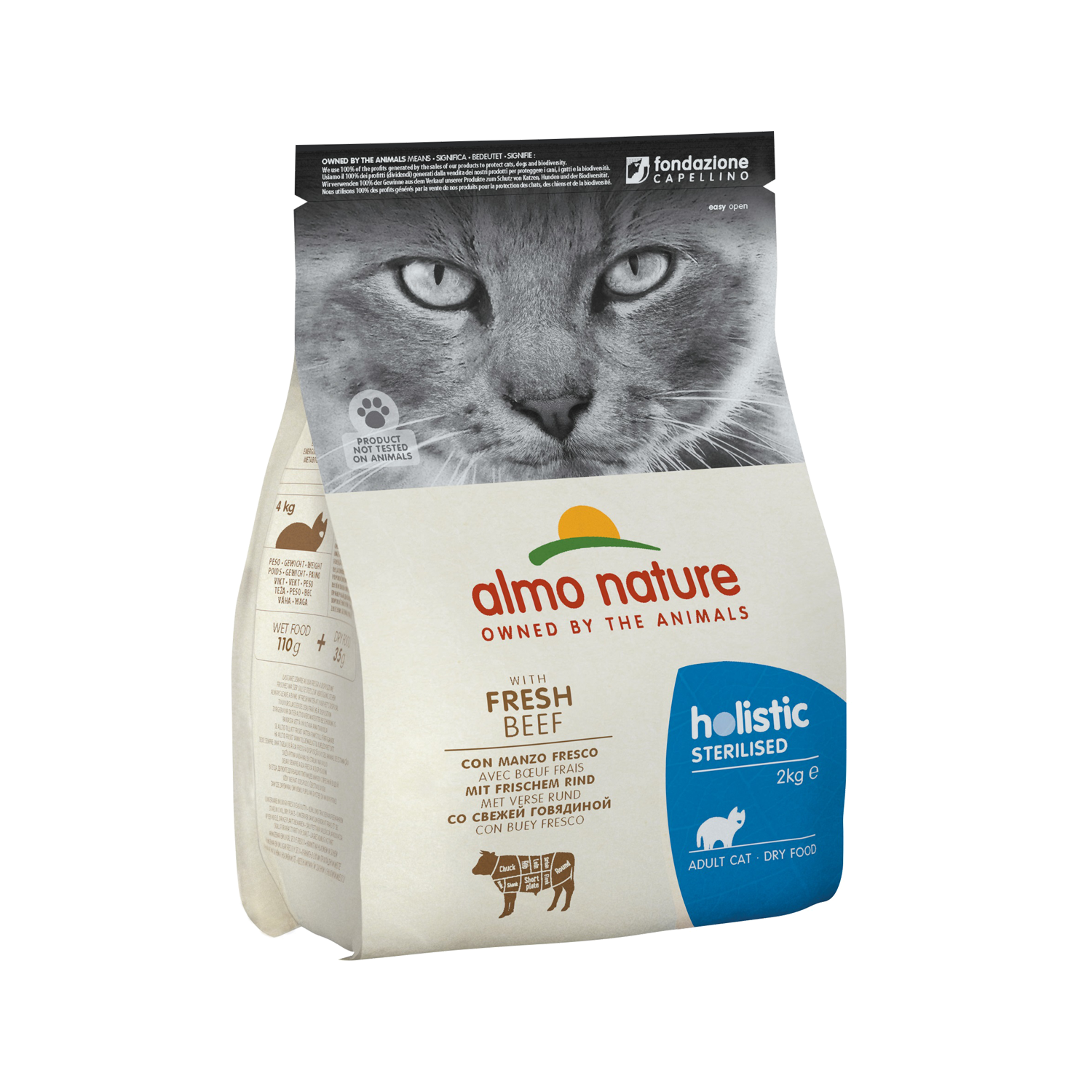 Almo Nature Sterilised Katzenfutter - Rindfleisch & Reis - 2 kg von Almo Nature