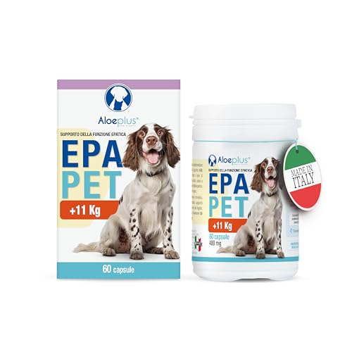Aloeplus EpaPet – Natürliche Nahrungsergänzungsmittel für die Leber von Hunden und Katzen, mit Mariendistel, Betain und Vitaminen, ohne chemische Zusätze, personalisierte Dosierung, 60 Kapseln von Aloeplus