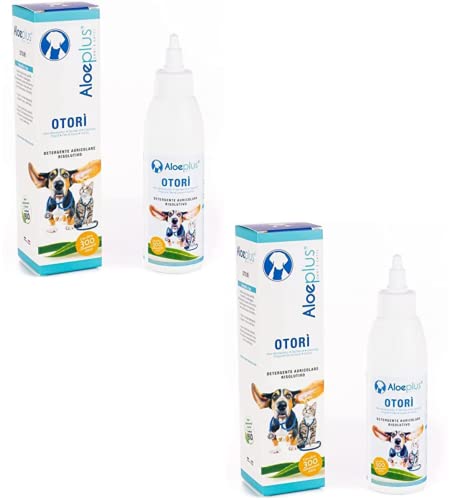 Aloeplus Otorì Ohrenreiniger für Hunde und Katzen, 125 ml, 100 % natürliches Aloe Arborescens BIO, Teebaumöl, beruhigende Wirkung gegen Juckreiz und Entzündungen von Aloeplus