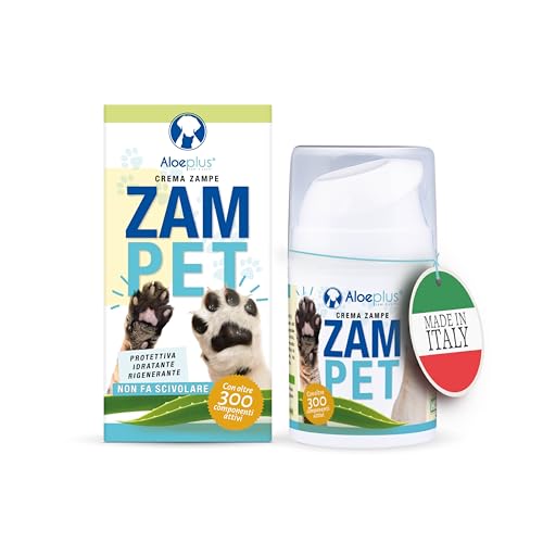 Aloeplus Zampet Fingercreme für Hunde und Katzen, Balsam für Hundepfoten, 100 % natürlich, spendet Feuchtigkeit, schützt Regeneration, gegen Reizungen und Trockenheit, mit Aloe Arborescens, Sheabutter Aloeplus Zampet Fingercreme für Hunde und Katzen, Balsam für Hundepfoten, 100 % natürlich, spendet Feuchtigkeit, schützt Regeneration, gegen Reizungen und Trockenheit, mit Aloe Arborescens, Sheabutter von Aloeplus