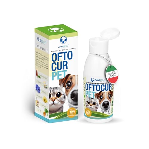 Oftocur - Augenspülung für Hunde und Katzen 100ml, entfernt Tränenpünktchen und lindert Reizungen, 100% natürlich mit Aloe Arborescens und Kamille, sicher und sanft für alle Rassen Oftocur - Augenspülung für Hunde und Katzen 100ml, entfernt Tränenpünktchen und lindert Reizungen, 100% natürlich mit Aloe Arborescens und Kamille, sicher und sanft für alle Rassen von Aloeplus