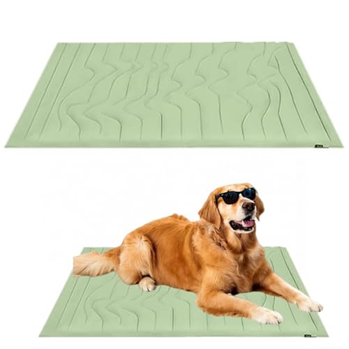 Aloka Olivia Yang 2025 Doppelseitige Kühlmatte für Hunde – große, atmungsaktive Sommerdecke für Käfige und Zwinger, maschinenwaschbar, gelfrei, Linderung bei heißem Wetter von Aloka Olivia Yang