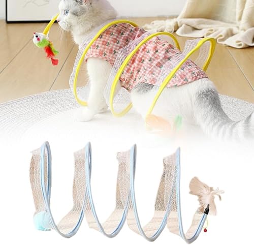 Katzentunnel Katzen Tunnel, Katzenspielzeug S Katzen Tunnel Katzenspielzeug Spirale Kitten Spielzeug Interaktiv, Spiral Mit Federspielzeug Cat Tunnel für Katzen Kaninchen Katzentunnel Katzen Tunnel, Katzenspielzeug S Katzen Tunnel Katzenspielzeug Spirale Kitten Spielzeug Interaktiv, Spiral Mit Federspielzeug Cat Tunnel für Katzen Kaninchen von Aloka Olivia Yang