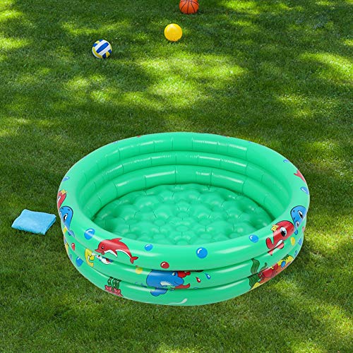 Alomejor Aufblasbares Baby Kleinkinder Schwimmbad Verdickter Sicheres Kleines Grünes Pool für Im Freien Im Freien - PVC -Material (Grün 150cm) von Alomejor