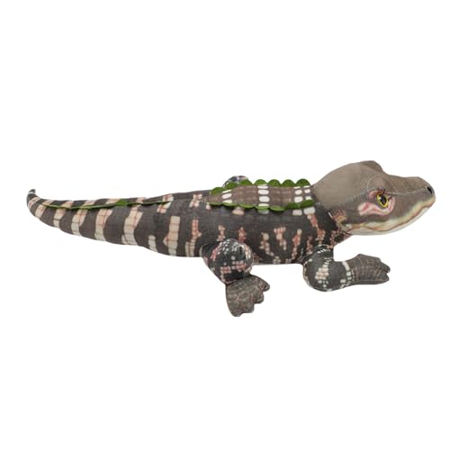 Alomejor Entzückendes Plüsch -Gator -Spielzeug Süßes Weiches Stofftier für Wohnkultur, Realistisches Design, Cartoon Design (Brown) von Alomejor