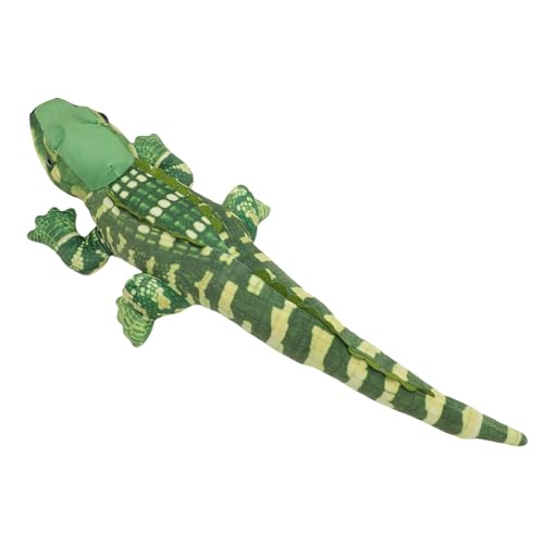 Alomejor Entzückendes Plüsch -Gator -Spielzeug Süßes Weiches Stofftier für Wohnkultur, Realistisches Design, Cartoon Design (Green) von Alomejor