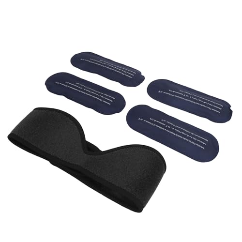 Alomejor Gesichtseispackung, Schnellrelief 4 Wiederverwendbare Eisbeutel Polyester -Wickel für Opsichene Entfernung Zahnimplantate (Black) von Alomejor
