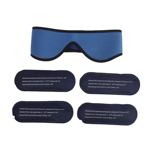 Alomejor Gesichtseispackung, Schnellrelief 4 Wiederverwendbare Eisbeutel Polyester -Wickel für Opsichene Entfernung Zahnimplantate (Blue) von Alomejor