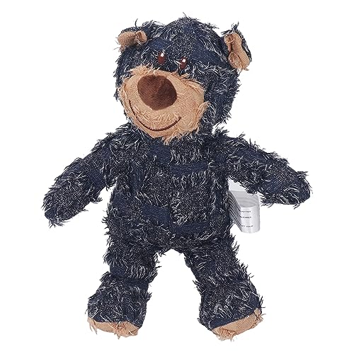 Alomejor Quietschendes Hundespielzeug, Unzerstörbares Plüsch-Kauspielzeug mit Beißgeräusch-Design für Schnauzer-Stoffbären (Blue) von Alomejor