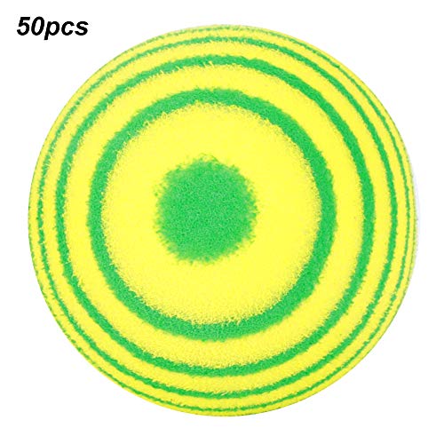 Alomejor Üben Sie Soft -Band -Spielzeugbälle für Innenanfänger Eva 50pcs (Gelbgrüne/2 farbgestreifte Kugeln) von Alomejor