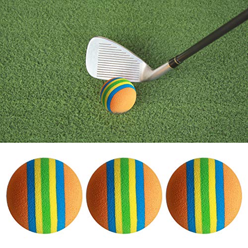 Alomejor Üben Sie Soft -Band -Spielzeugbälle für Innenanfänger Eva 50pcs (Orange, blau, gelb, grün/4-farbig gestreifter) von Alomejor