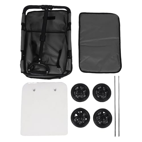 Faltbarer Haustier Kinderwagen 4, Multifunktionaler Ziehwagen Faltkarren Klapper Kinderwagen mit 45 Neigungdesign für den Außenbereich (Alomejorkwc1od0u92-13) von Alomejor