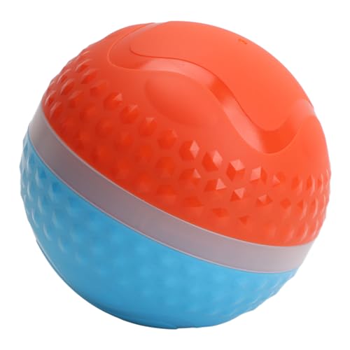 Hundeballspielzeug mit LED-Lichtern, Bewegungssensor, Wasserdichtes, Automatisch Rollendes Ballspielzeug für das Spielen Im Innen- und Außenbereich (Hellblau und Orange) von Alomejor