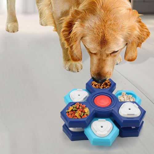 Interaktives Spielzeug Zum Langsamen Fressen von Haustieren, Rutschfester, Gesunder Futternapf mit 3 Ebenen für Hunde und Katzen von Alomejor