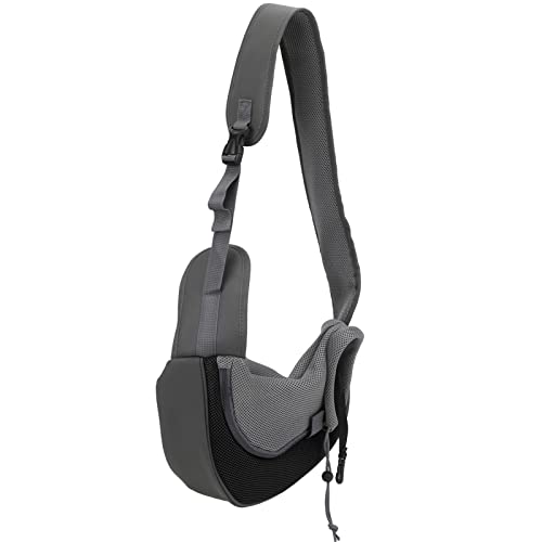 Pet Slling Carrier Verstellbarer Schultergurthundträgerbeutel mit Atmungsaktivem Netz Zum Gehen und Radfahren (S (283 x 180 mm / 11.14 x 7,09 Zoll)) von Alomejor