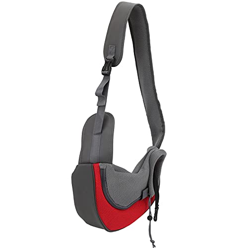 Tragbarer Welpenbeutel Zum Bewegen von Atmungsaktivem Oxford -Stoff von Einem Hundesnetz in den Verstellbaren Gürtelstreifen zu Einem Streifen und Langlebig (L (330 x 184 mm / 12,99 x 7,24 Zoll)) von Alomejor