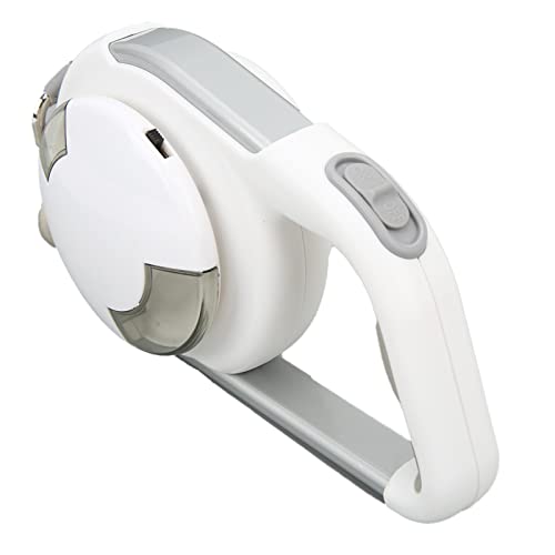 Alomejor Weiße Einziehbare Hundeleine mit Touch-Beleuchtungstechnologie und RGB-Ring für Kleine und Mittelgroße Hunde von Alomejor