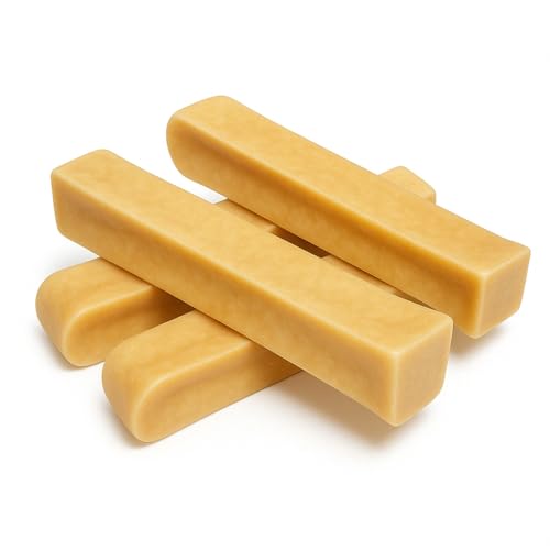 Hartkäse für Hunde – Mittlere 4 Stück – Natürlicher Kauknochen – Kaukäse zur Zahnpflege & Langen Kaudauer von Alp Chews