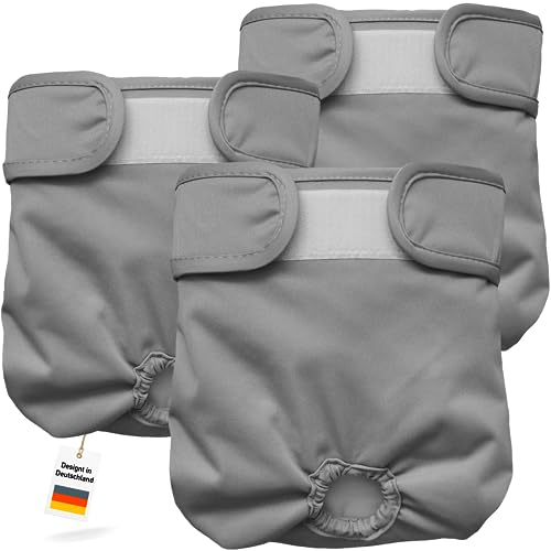 Alpenstern® Wiederverwendbare Hundewindeln für Hündinnen (3 Stück) Waschbare Läufigkeitshose für Hündinnen bei Inkontinenz & Läufigkeit - Hundehöschen Hunde Windel - Hygienisch & Saugstarker Stoff von Alpenstern