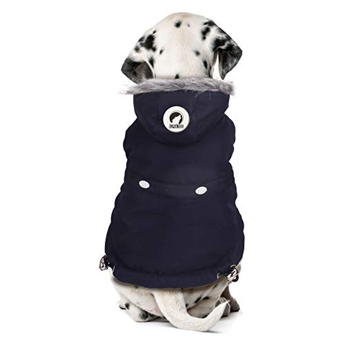Alpha Dog AB1630 Canada Blauer Hundemantel, Größe M, 30 cm, mit Kapuze von Alpha Dog