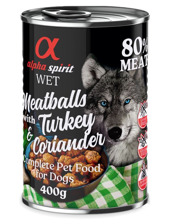 alpha spirit Dog Meatballs 6 x 400 g - Truthahn & Koriander alpha spirit Dog Meatballs 6 x 400 g - Truthahn & Koriander von Alpha Spirit