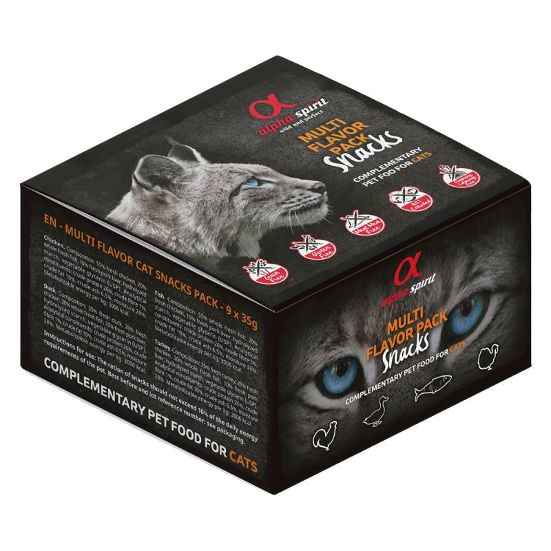 alpha spirit Multi-Flavour Snacks für Katzen - 9 x 35 g von Alpha Spirit