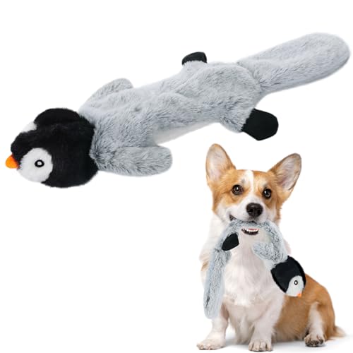 Alphatool Quietschendes Hundespielzeug – robust, keine Füllung, Pinguin-Spielzeug für aggressive Kauer, kleine, mittelgroße und große Hunde, langlebig, interaktives Plüsch-Welpenspielzeug als von Alphatool