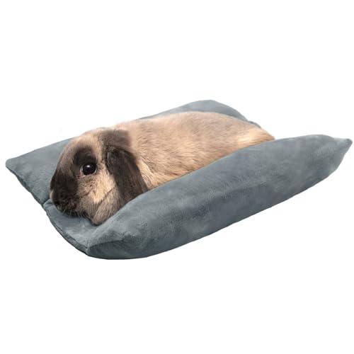 Weiches Kaninchenbett, 39,9 x 35,6 cm, warmes, verdicktes Kaninchen, konkaves Bett, Kuschelkissen, Plüschmatte mit Baumwollliegekissen, kleine Haustier-Flop-Matte für Käfig, zum Schlafen im Weiches Kaninchenbett, 39,9 x 35,6 cm, warmes, verdicktes Kaninchen, konkaves Bett, Kuschelkissen, Plüschmatte mit Baumwollliegekissen, kleine Haustier-Flop-Matte für Käfig, zum Schlafen im von Alphatool